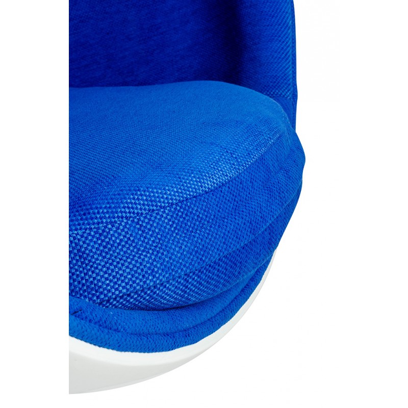 Fotel BALL biało-niebieski - włókno szklane, wełna