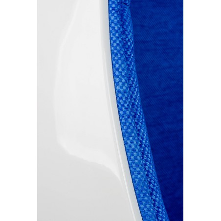 Fotel BALL biało-niebieski - włókno szklane, wełna