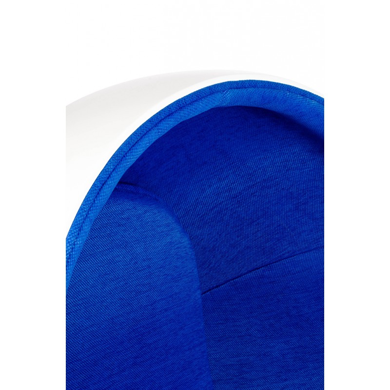 Fotel BALL biało-niebieski - włókno szklane, wełna