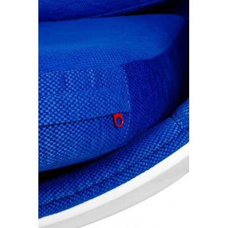 Fotel BALL biało-niebieski - włókno szklane, wełna