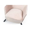 Fotel VIGO VELVET jasny szary, welur beżowy - podstawa czarna