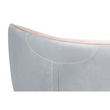 Fotel VIGO VELVET jasny szary, welur beżowy - podstawa czarna