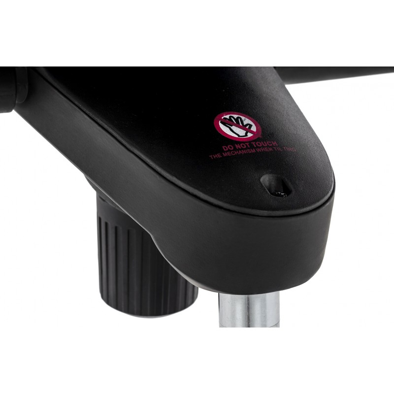 Fotel biurowy LOUNGE BUSINESS czarny - sklejka różana, skóra naturalna, stal polerowana