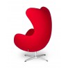 Fotel EGG CLASSIC czerwony.17 - wełna, podstawa aluminiowa