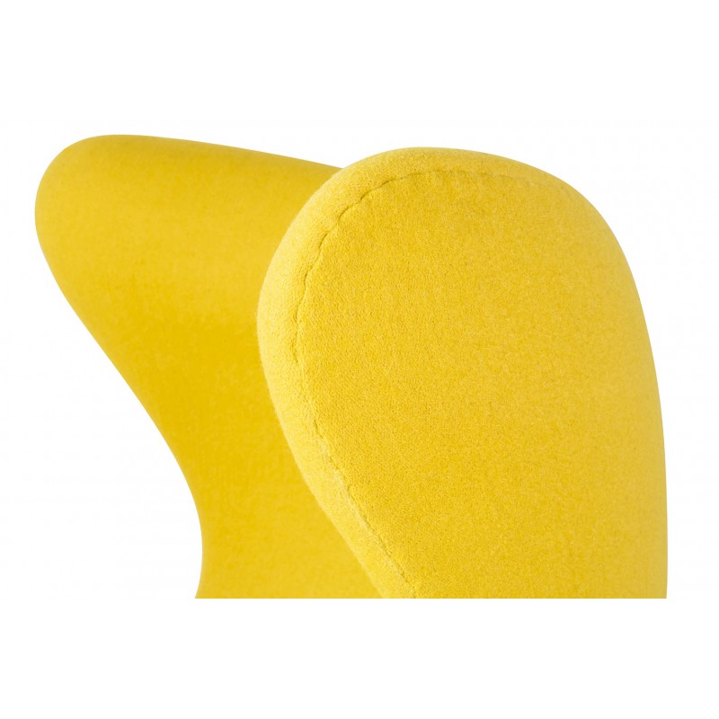Fotel EGG CLASSIC musztardowy.21 - wełna, podstawa aluminiowa