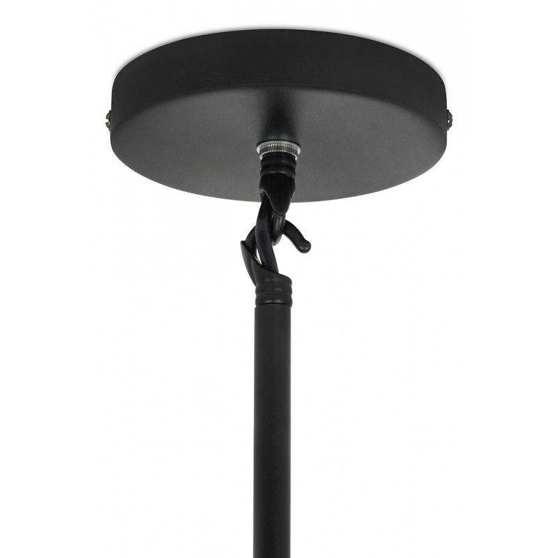 Lampa wisząca CANDELABR 6 czarna - aluminium, szkło