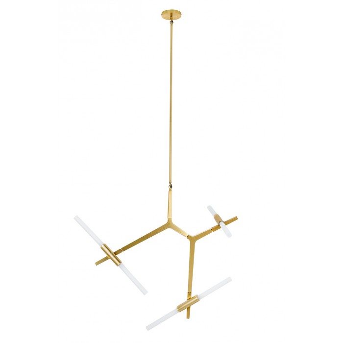 Lampa wisząca CANDELABR 6 złota - aluminium, szkło