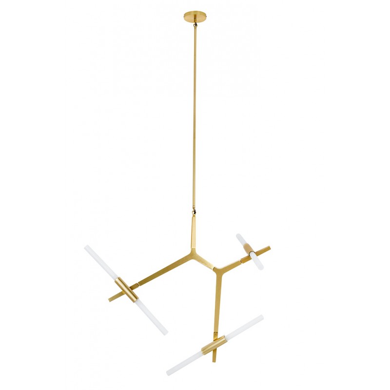 Lampa wisząca CANDELABR 6 złota - aluminium, szkło