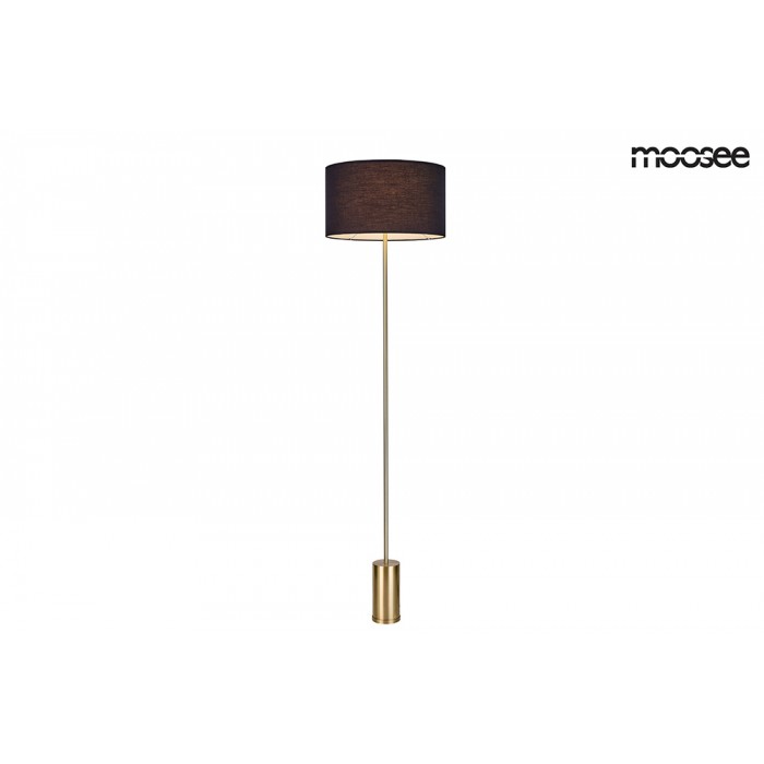 MOOSEE lampa podłogowa SANTORINI - złota podstawa, czarny klosz