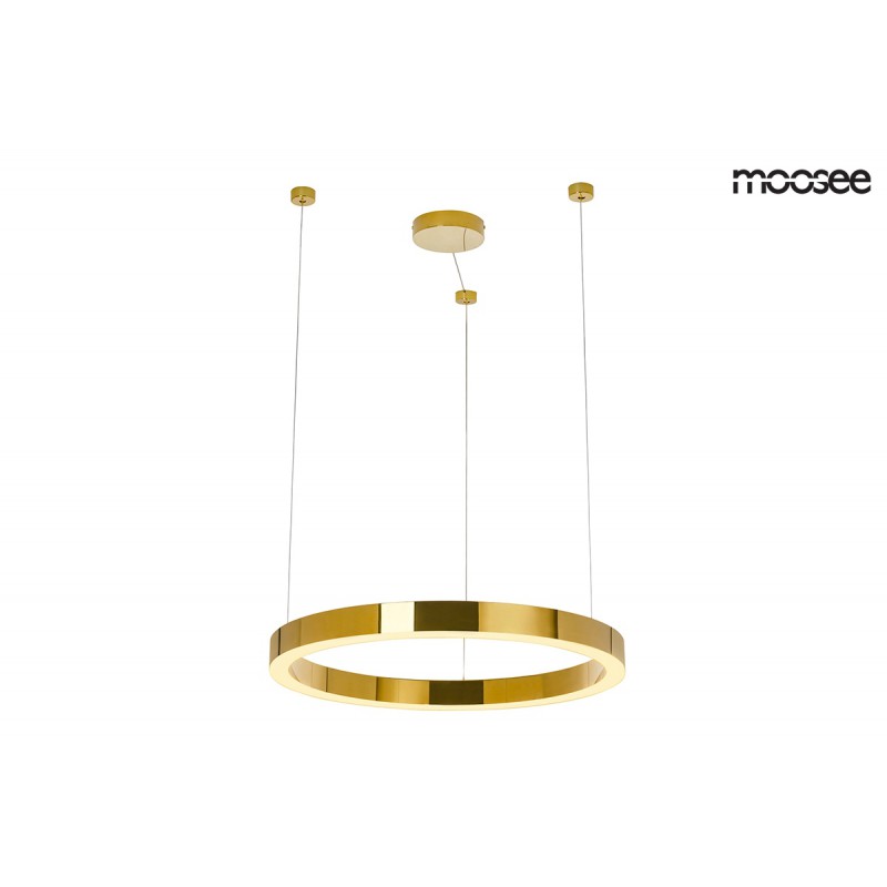 MOOSEE lampa wisząca RING LUXURY 50  złota - LED, chromowane złoto