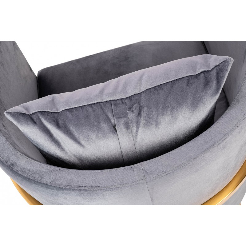 FOTEL CHLOE VELVET ciemny szary