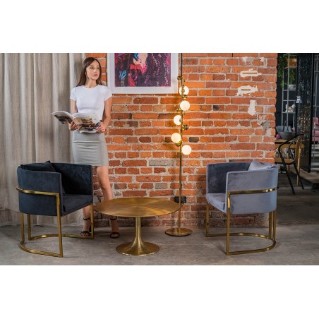 FOTEL CHLOE VELVET ciemny szary