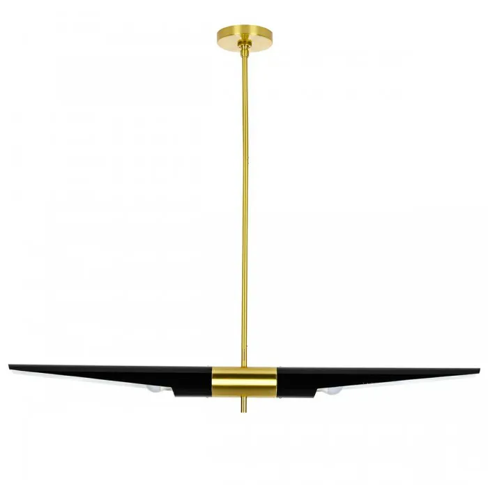 Lampa wisząca APOLLO 1 czarna - szczotkowane złoto