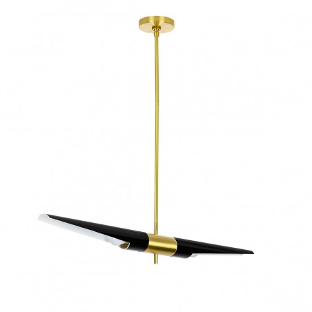 Lampa wisząca APOLLO 1 czarna - szczotkowane złoto