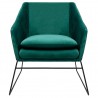 Fotel EMMA VELVET ciemny zielony welur - podstawa czarna
