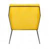 Fotel EMMA VELVET żółty welur - podstawa metal czarna