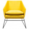 Fotel EMMA VELVET żółty welur - podstawa metal czarna