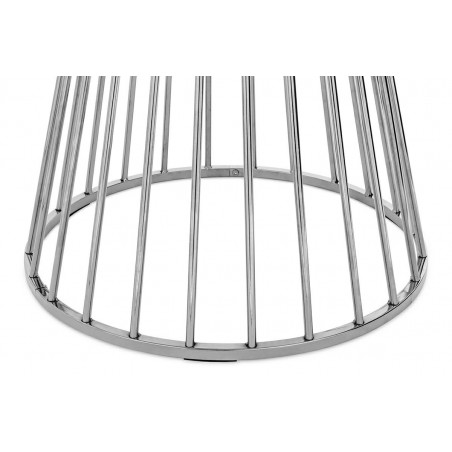 Stół GLAM WALNUT 110 - fornir orzechowy, chromowana podstawa