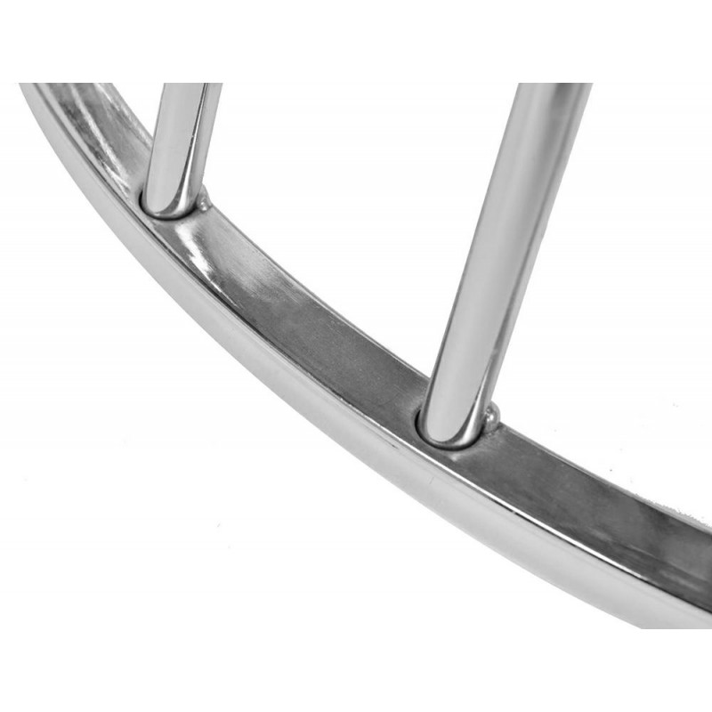 Stół GLAM WALNUT 110 - fornir orzechowy, chromowana podstawa