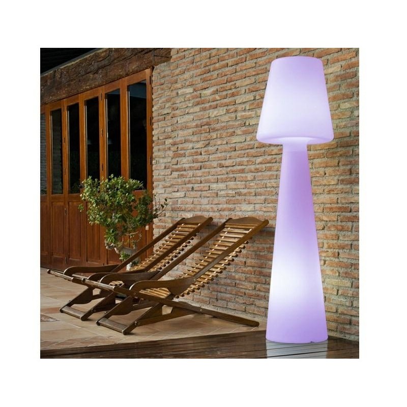 NEW GARDEN lampa podłogowa LOLA 165 biała - LED, wbudowana bateria