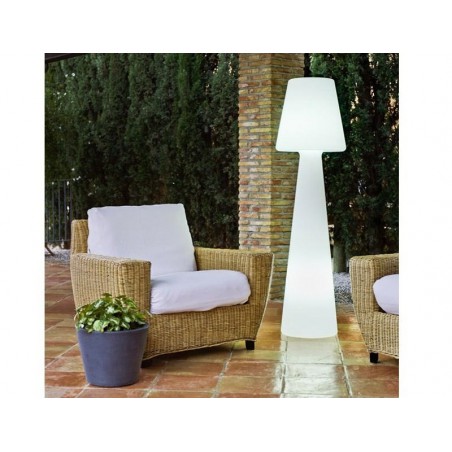 NEW GARDEN lampa podłogowa LOLA 165 biała - LED, wbudowana bateria