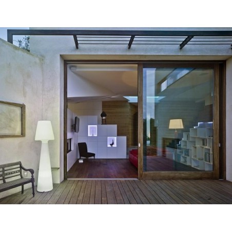 NEW GARDEN lampa podłogowa LOLA 165 biała - LED, przewód