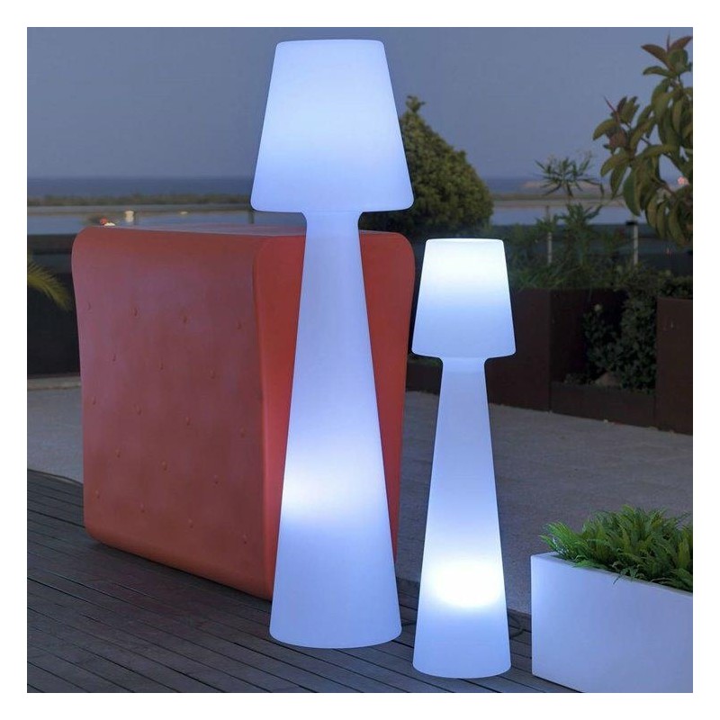 NEW GARDEN lampa podłogowa LOLA 165 biała - LED, przewód