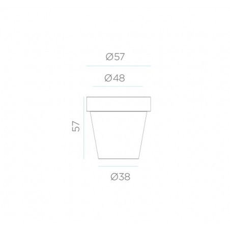 NEW GARDEN donica MAGNOLIA 60 C biała - przewód