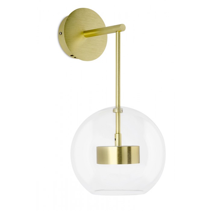 Kinkiet CAPRI WALL złoty - 60 LED, aluminium, szkło