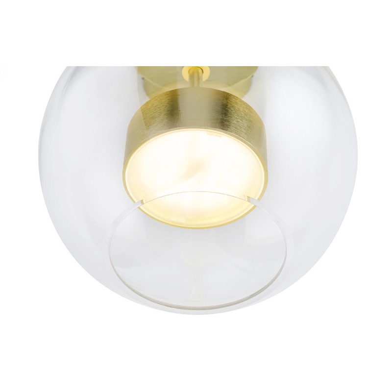 Kinkiet CAPRI WALL złoty - 60 LED, aluminium, szkło