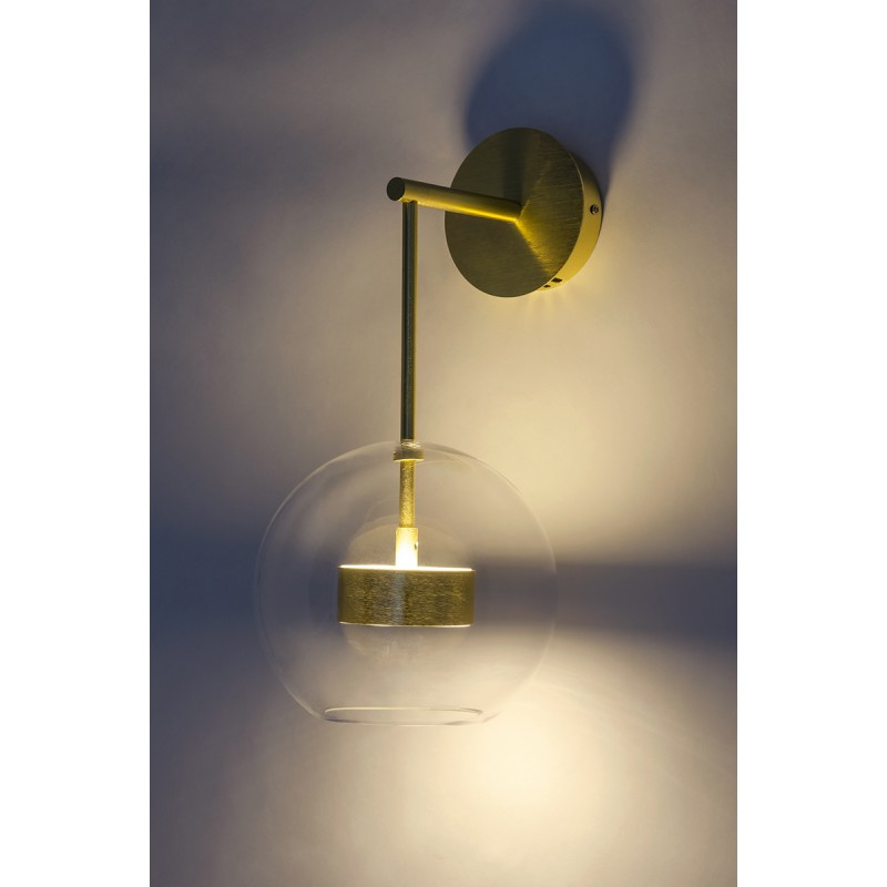 Kinkiet CAPRI WALL złoty - 60 LED, aluminium, szkło