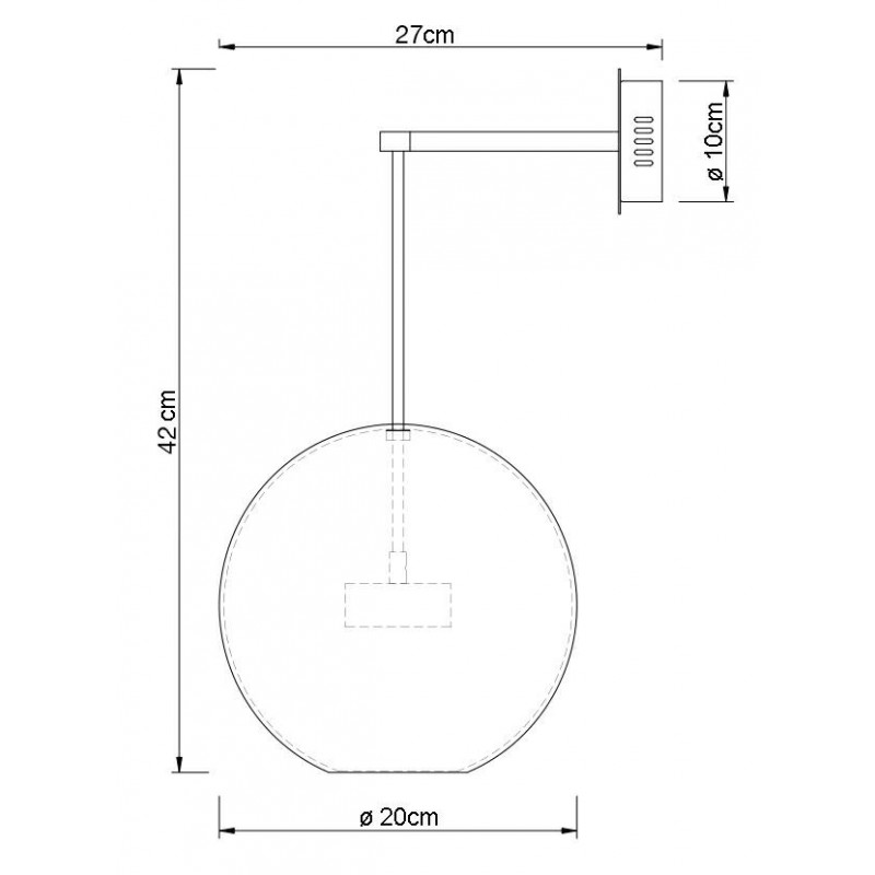 Kinkiet CAPRI WALL złoty - 60 LED, aluminium, szkło