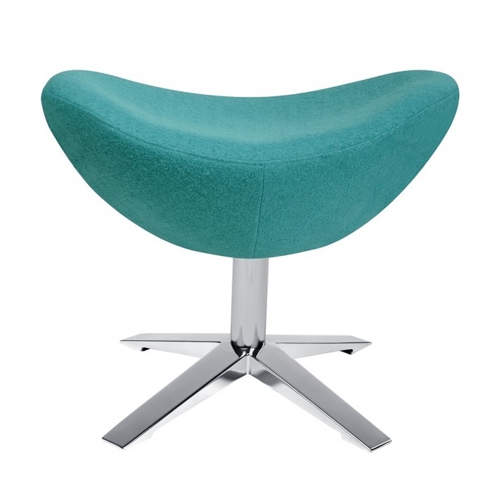 Podnóżek EGG SZEROKI turkusowy.12 - wełna, stal