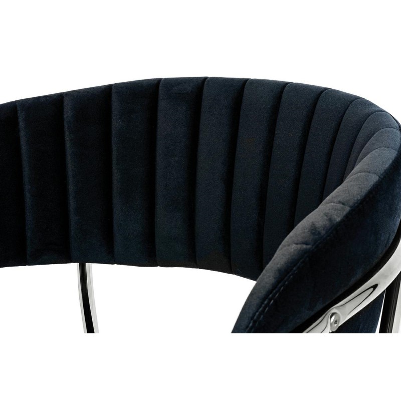 Hoker MARGO 65 czarny - welur, podstawa chromowana