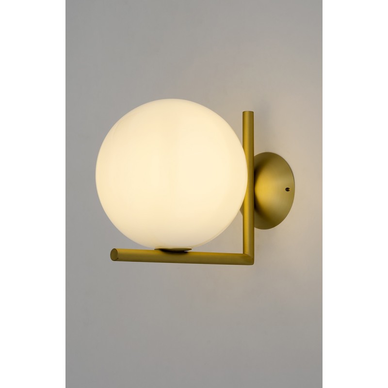 Kinkiet HALM 20 - mosiądz, szkło