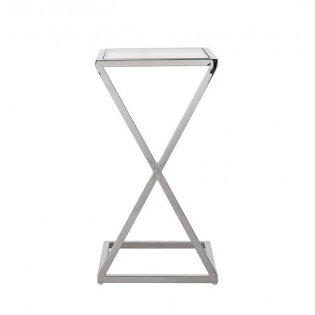 RICHMOND stolik PARAMOUNT - szkło, stal polerowana