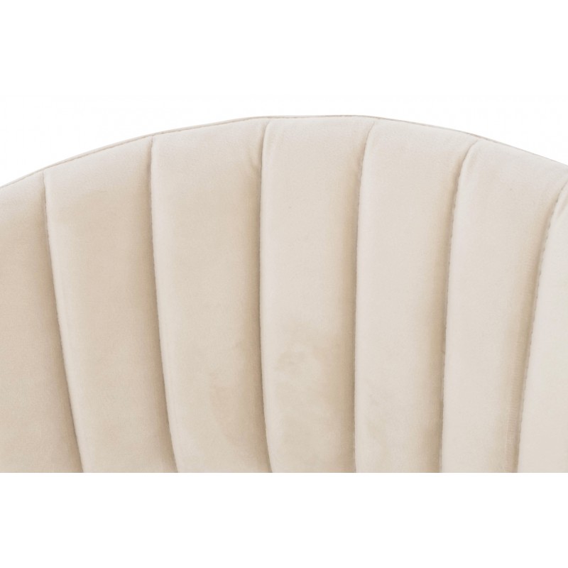 Krzesło MARGO beżowe - welur, podstawa złota