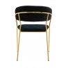 Krzesło MARGO czarne - welur, podstawa złota