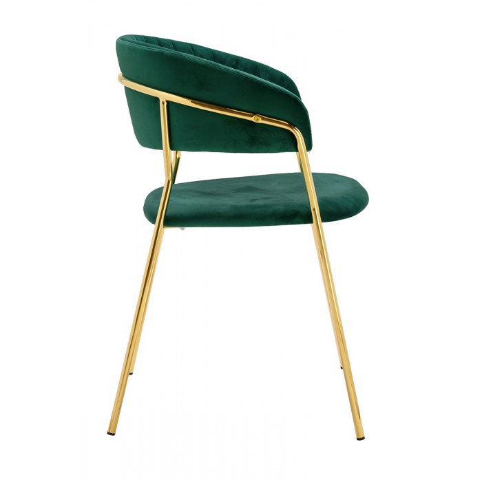 Krzesło MARGO ciemny zielony - welur, podstawa...