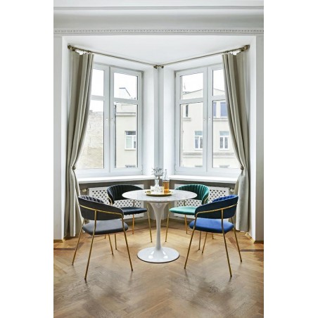 Krzesło MARGO ciemny zielony - welur, podstawa złota