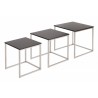 INVICTA zestaw stolików NEW ELEMENTS czarny - MDF, podstawa chromowana