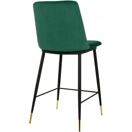 Hoker DIEGO 65 zielony - welur, podstawa czarno złota