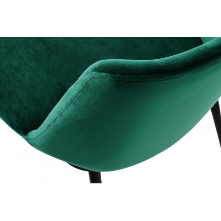 Hoker DIEGO 65 zielony - welur, podstawa czarno złota