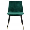 Krzesło DIEGO zielone - welur, podstawa czarno złota