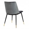 Krzesło DIEGO ciemny szary - welur, podstawa czarno złota