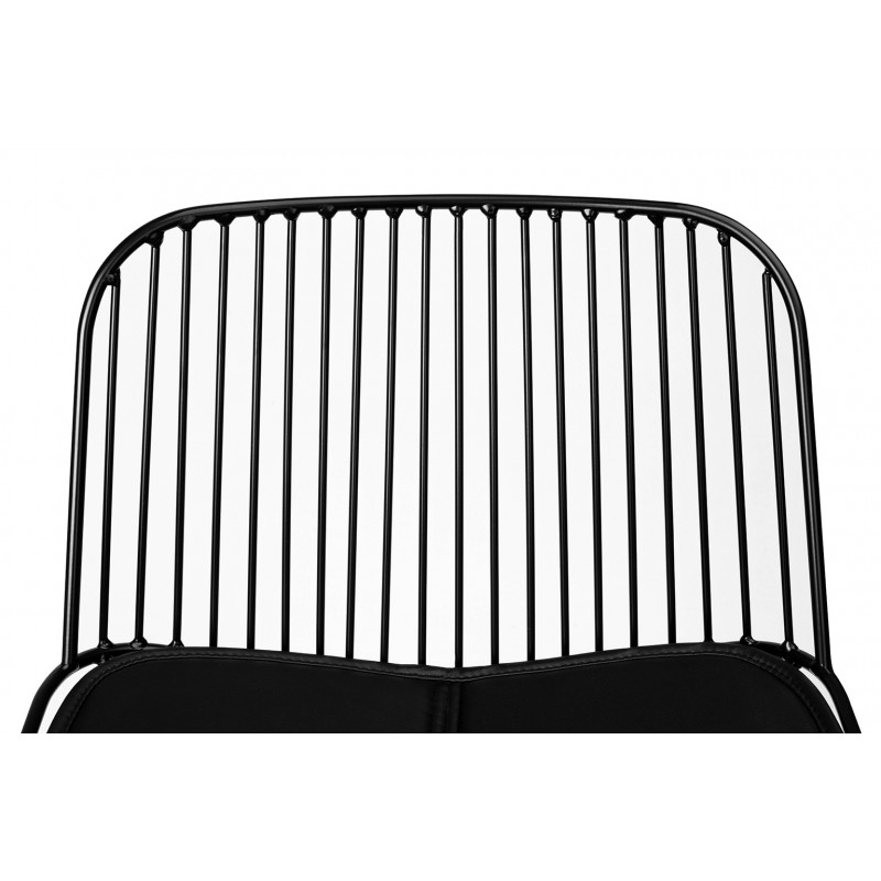 Hoker MILES czarny 66 cm - metal, ekoskóra