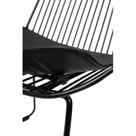 Hoker MILES czarny 66 cm - metal, ekoskóra