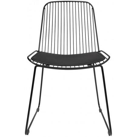 Krzesło MILES czarne - metal, ekoskóra