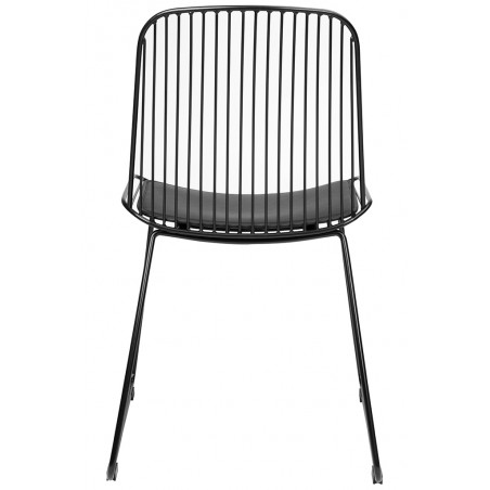 Krzesło MILES czarne - metal, ekoskóra