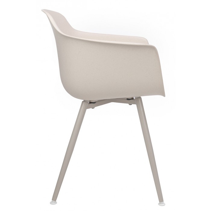 Krzesło ECMO ARM beżowe - polipropylen, WPC